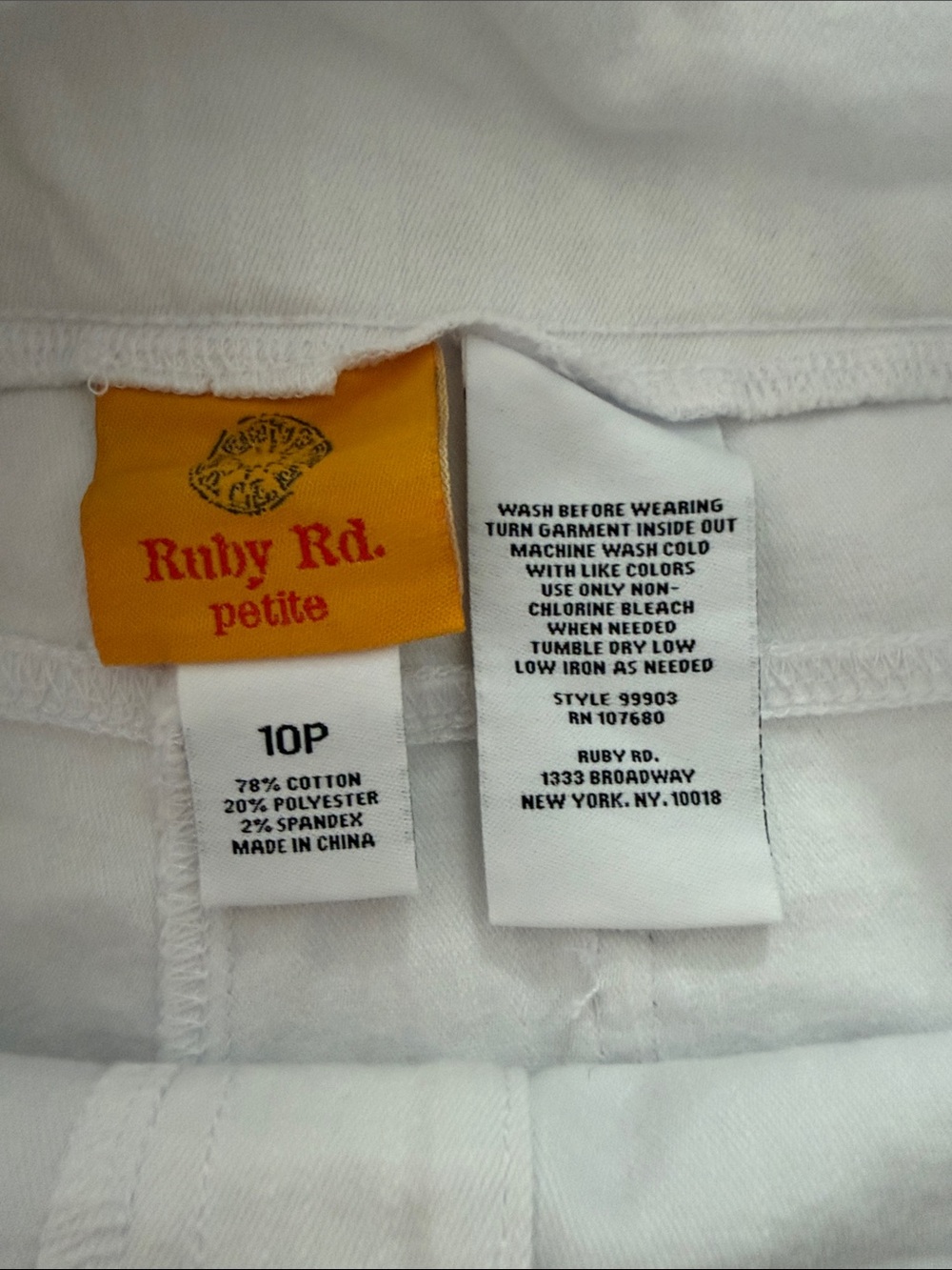 Ruby Rd. White Skinny Pants - Picture 9 of 9